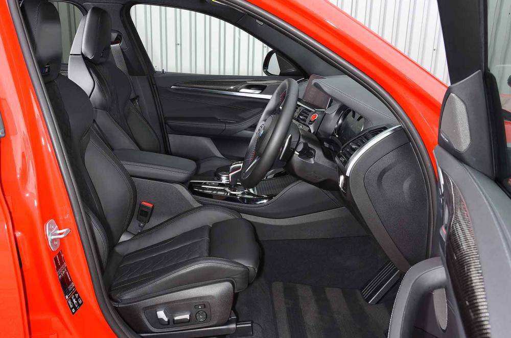 BMW X4 M Competition 2019 RHD front seats