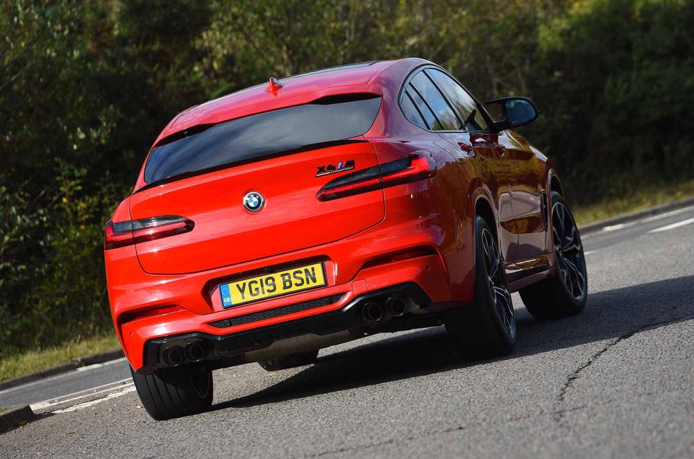 BMW X4 M Competition 2019 RHD rear right cornering 