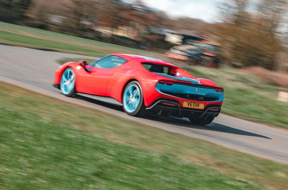 Ferrari 296 GTB rear cornering