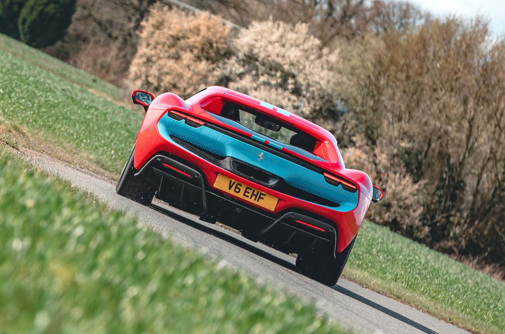 Ferrari 296 GTB rear cornering