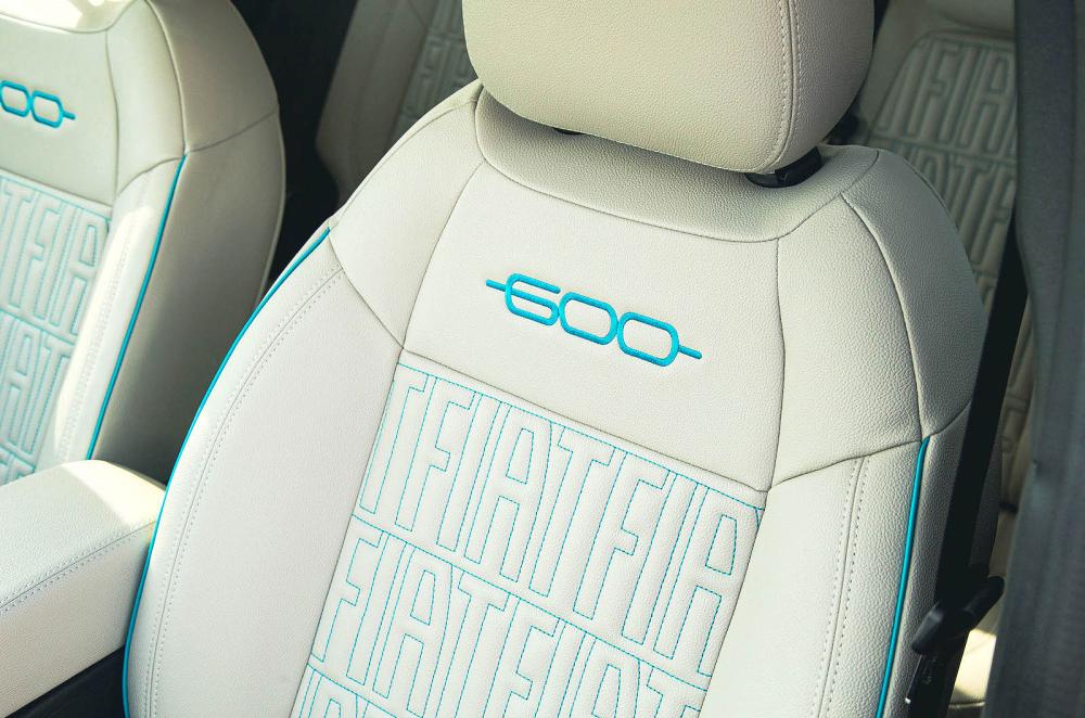 Fiat 600e interior seat detail