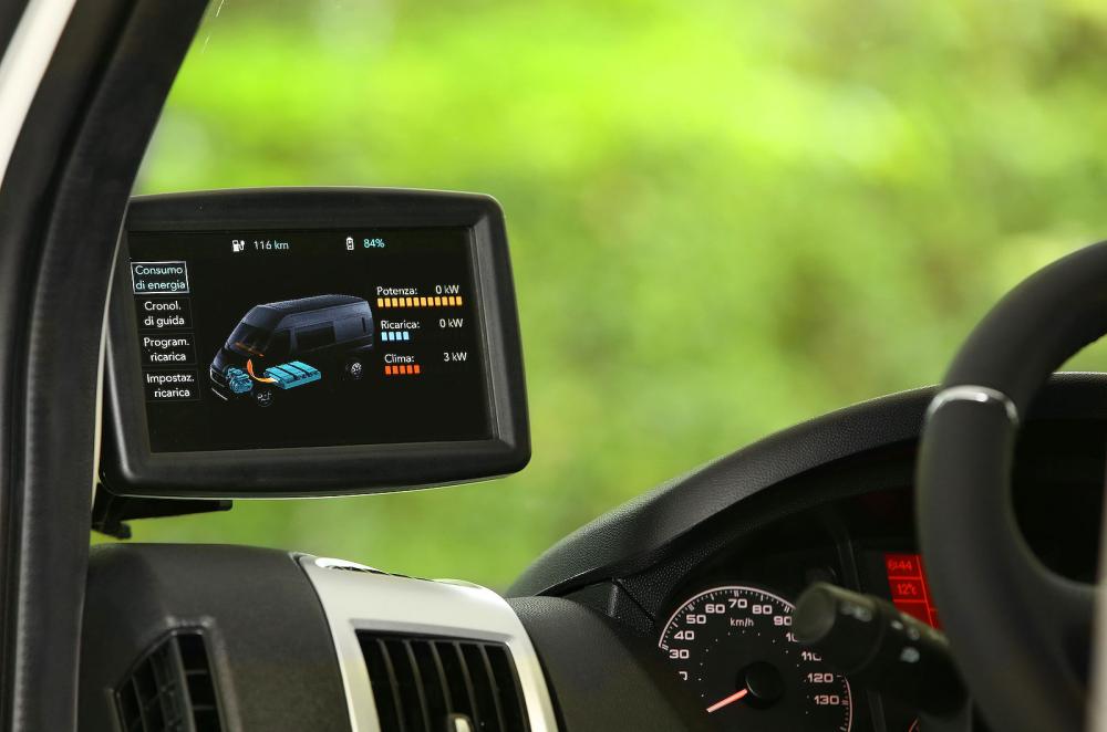 Fiat E-Ducato interior info screen