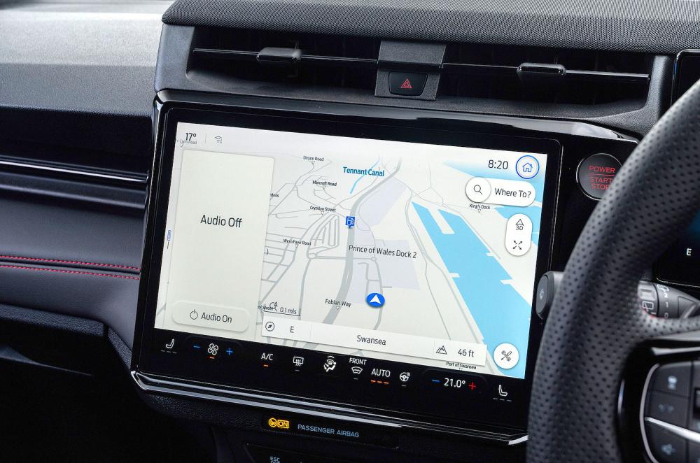 Ford Puma ST infotainment touchscreen