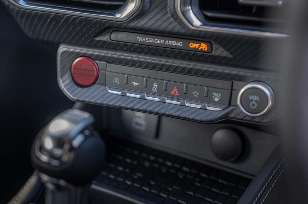 Ford Mustang GT shortcut buttons detail