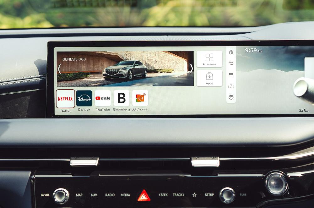 Genesis Electrified G80 infotainment touchscreen