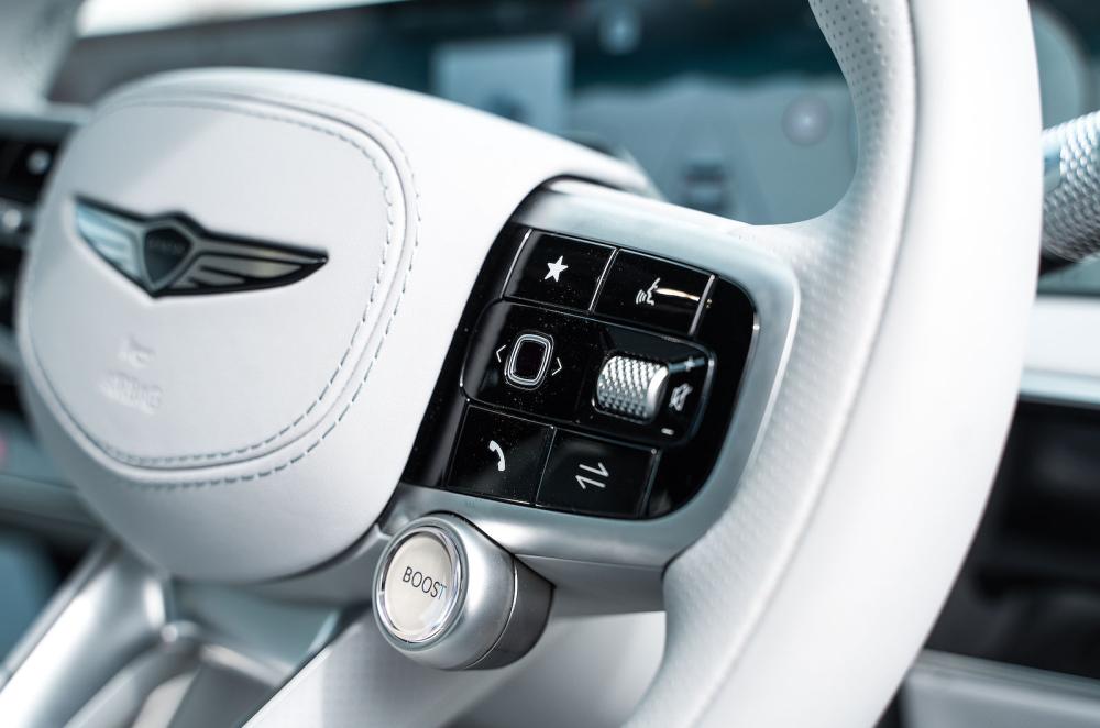 Genesis Electrified GV70 steering wheel detail