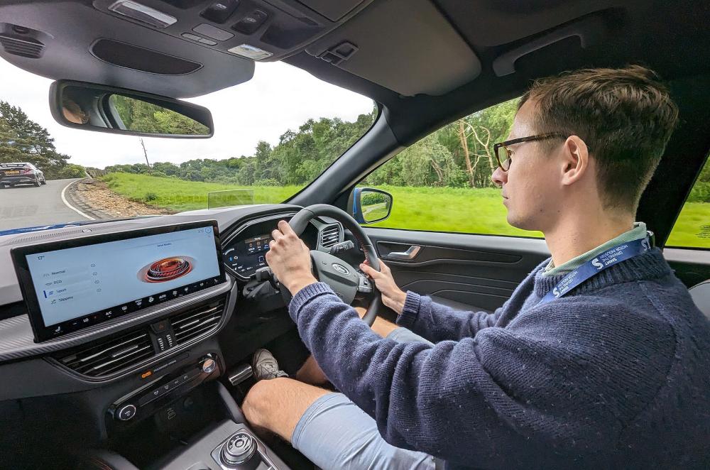 George Hill test driving Ford Kuga
