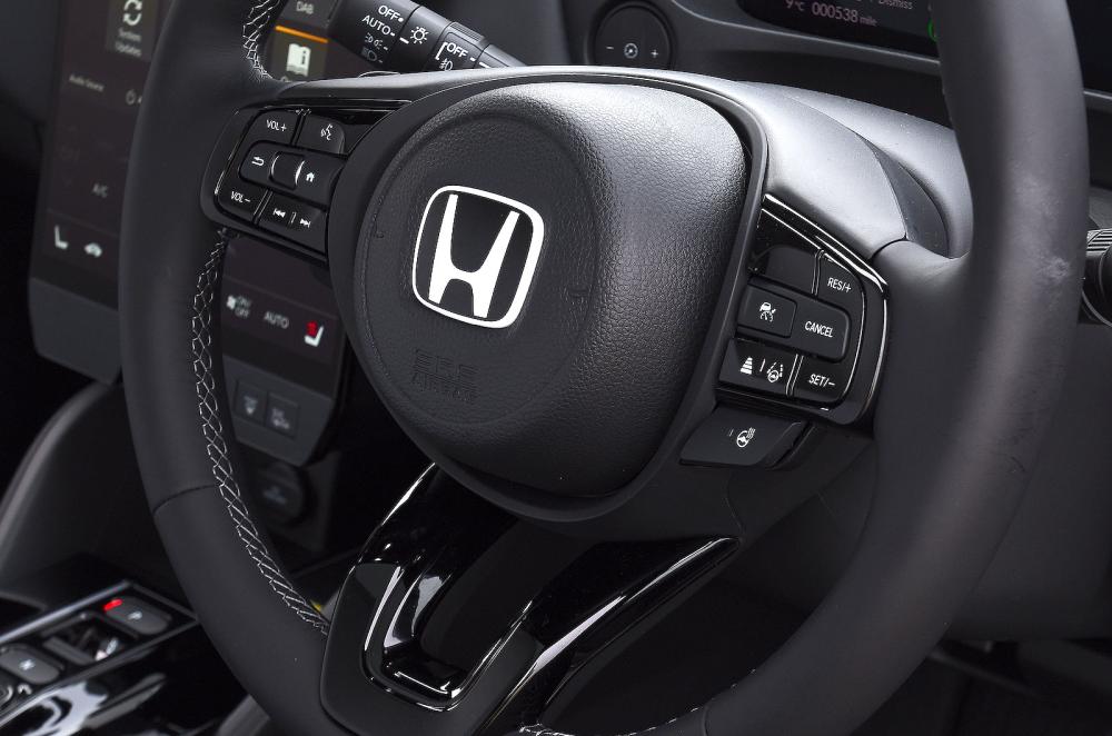 Honda e:Ny1 interior steering wheel detail