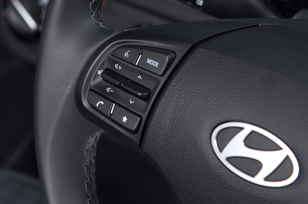 Hyundai i10 steering wheel detail