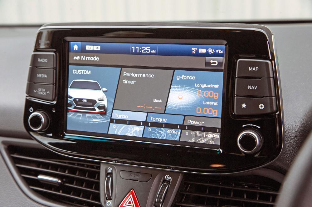 Hyundai i30 N interior infotainment
