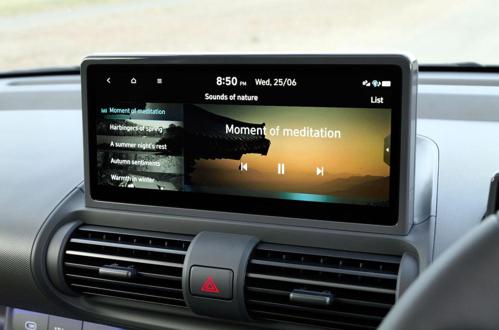 Hyundai Inster infotainment touchscreen