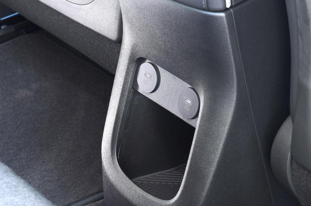 Hyundai Ioniq 5 rear interior detail