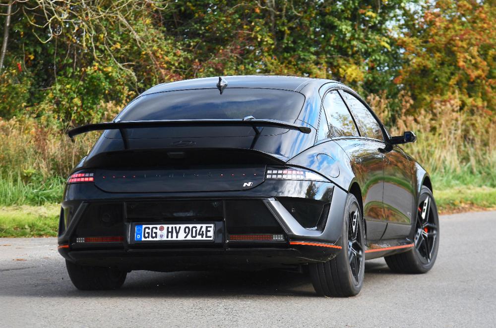 Hyundai Ioniq 6 N rear cornering