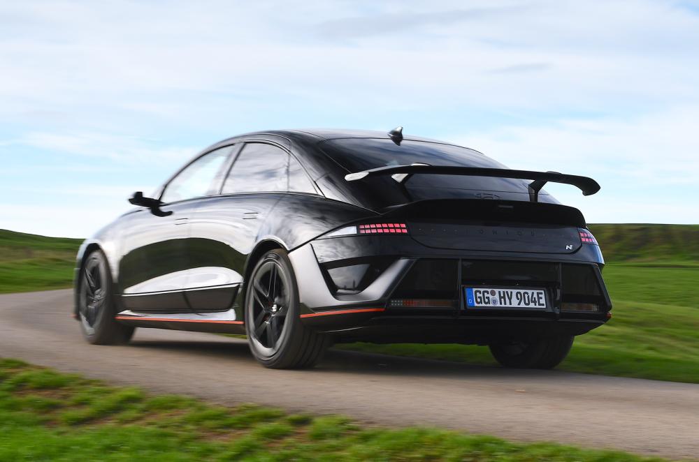 Hyundai Ioniq 6 N rear driving