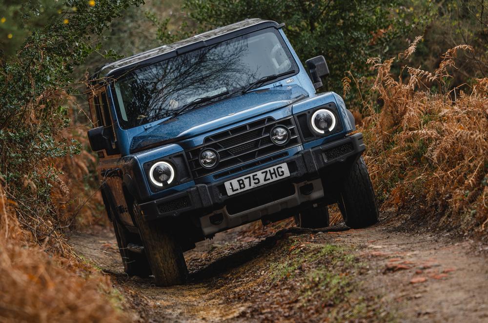 Ineos Grenadier climbing dirt track