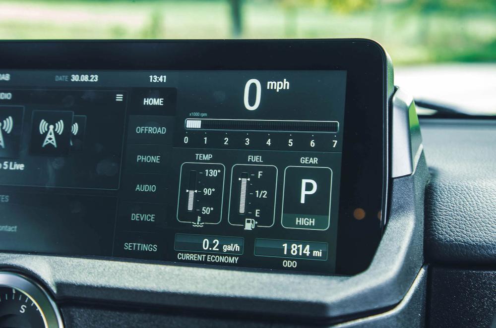 Ineos Grenadier infotainment touchscreen
