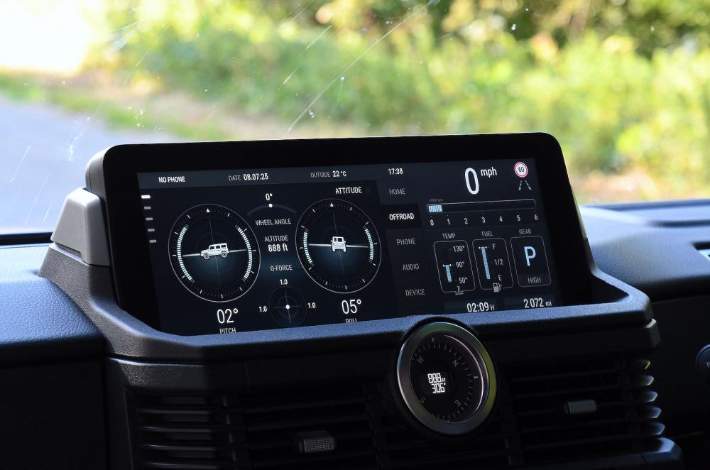 Ineos Grenadier infotainment touchscreen