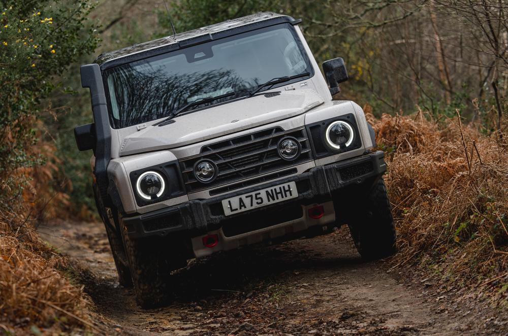 Ineos Grenadier Quartermaster climbing up dirt track