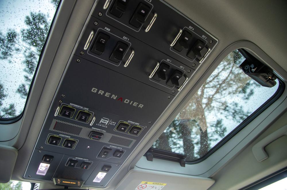 Ineos Grenadier Quartermaster roof controls