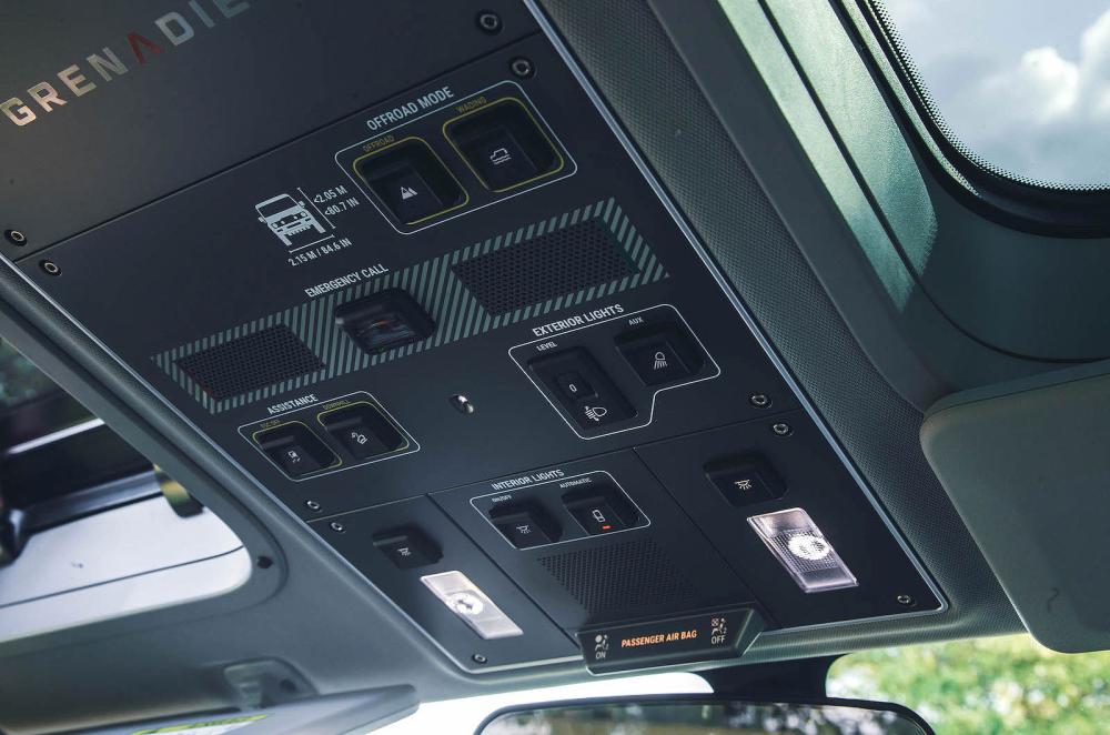 Ineos Grenadier roof controls