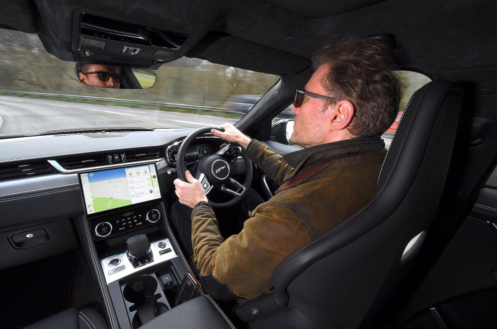 James Tute driving Jaguar F-Pace