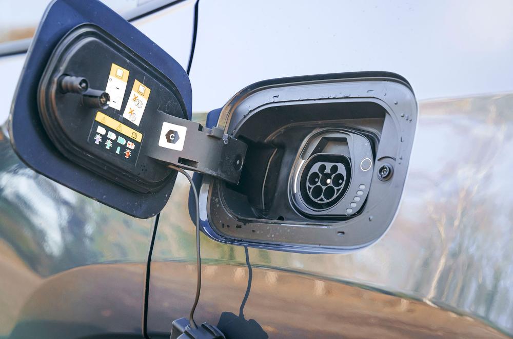 Jeep Compass 4xe PHEV charging socket detail