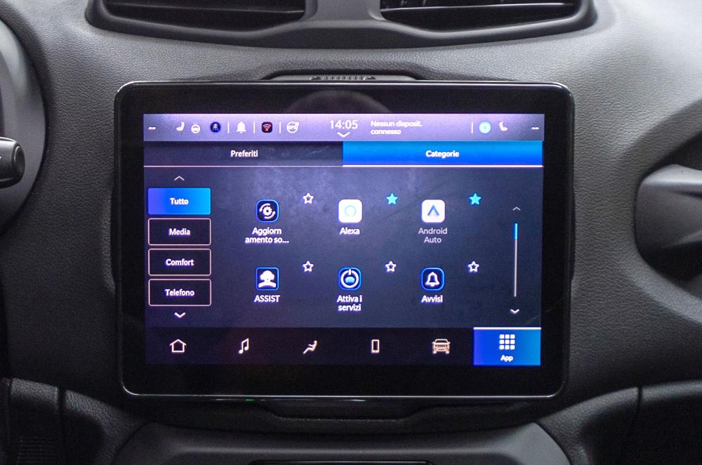 Jeep Renegade infotainment touchscreen