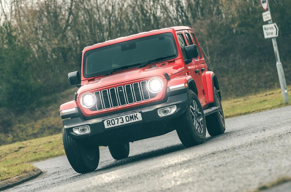 Jeep Wrangler front cornering