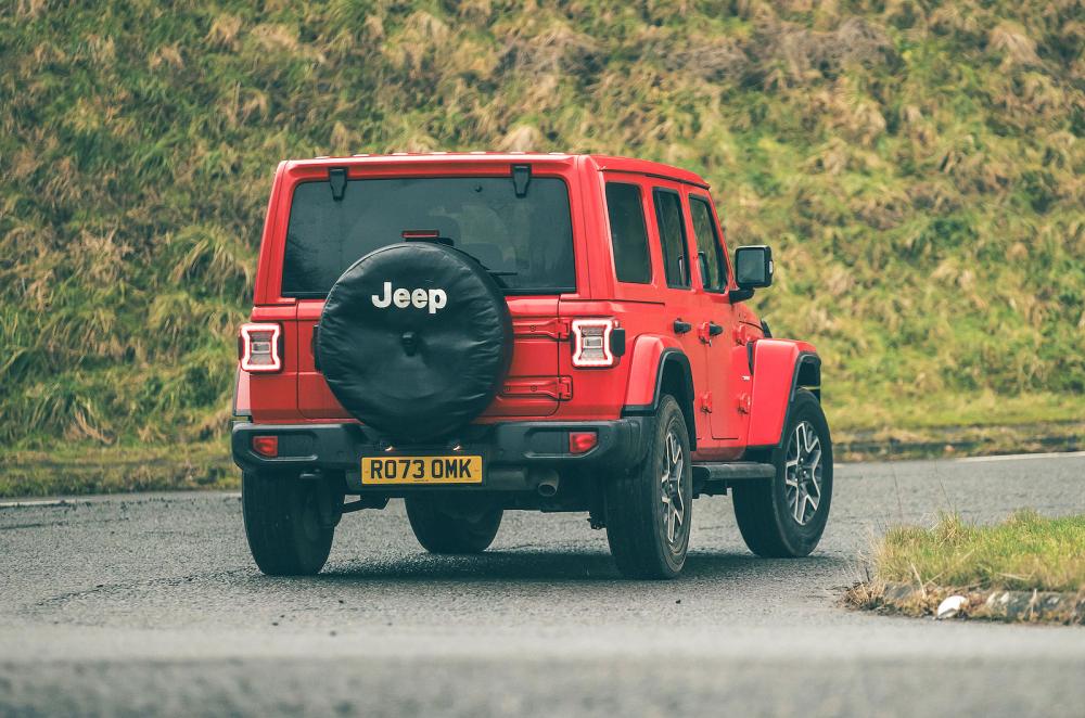 Jeep Wrangler rear cornering