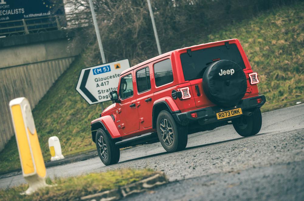 Jeep Wrangler rear cornering