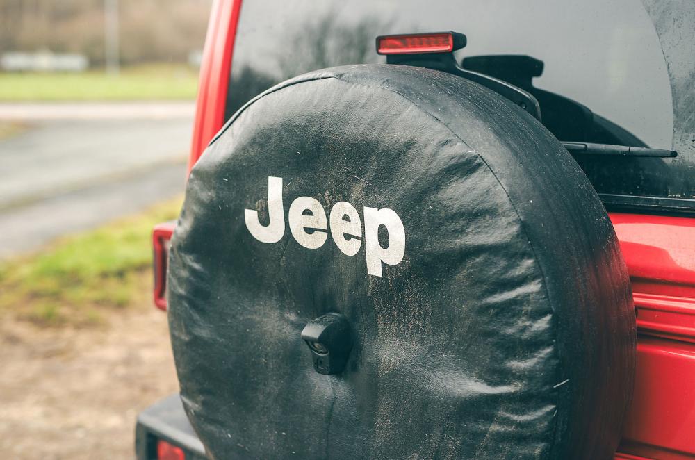 Jeep Wrangler spare wheel