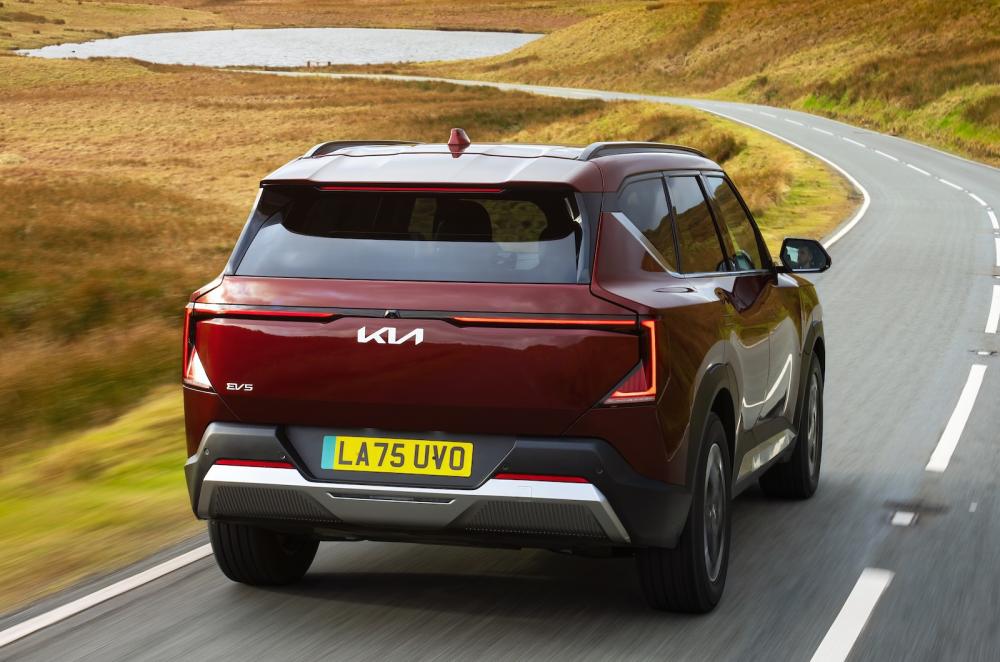 Kia EV5 driving rear right