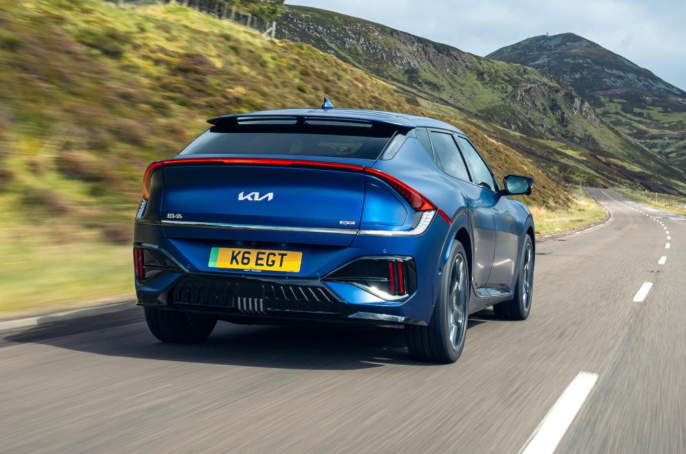 Kia EV6 GT rear right driving