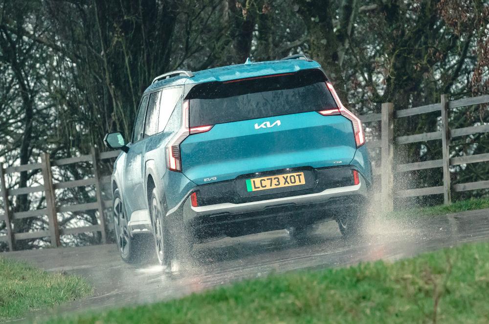 Kia EV9 rear cornering