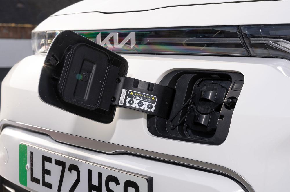 Kia Soul EV charging socket detail