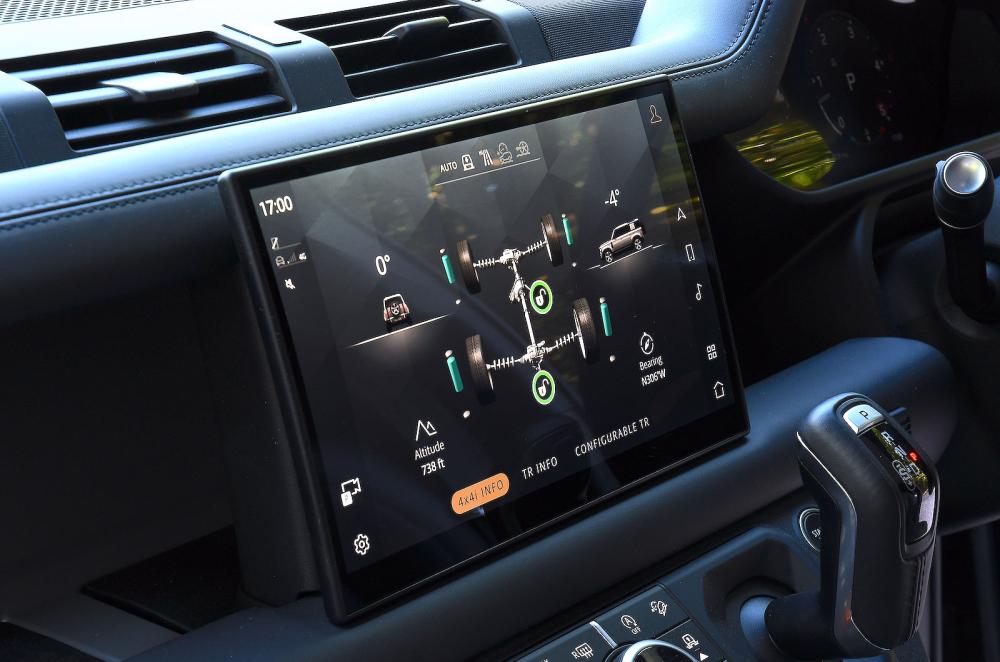 Land Rover Defender infotainment touchscreen