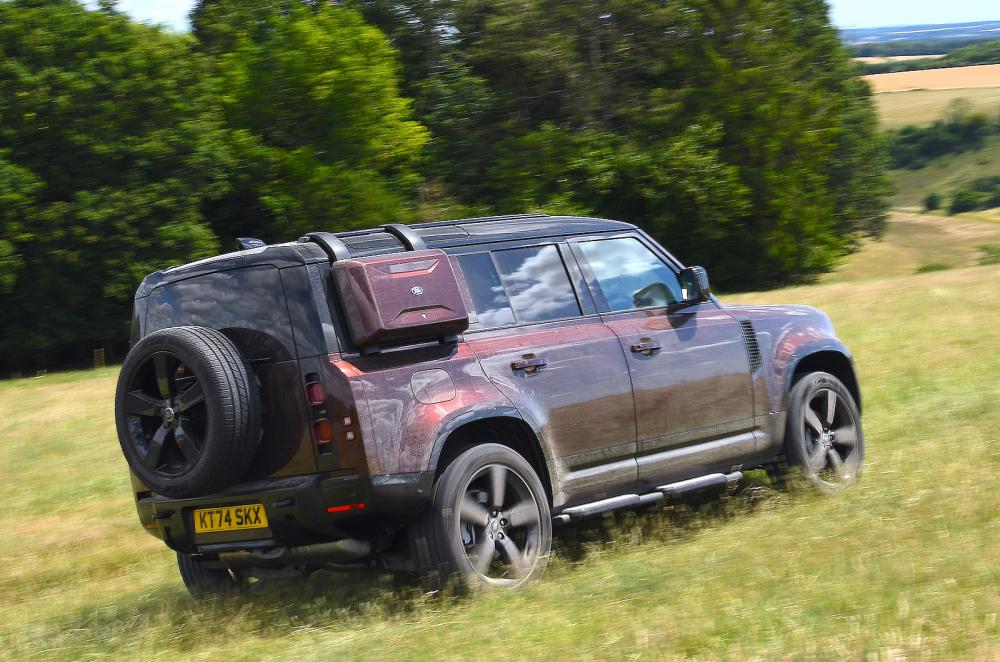 Land Rover Defender 110 rear right driving off road