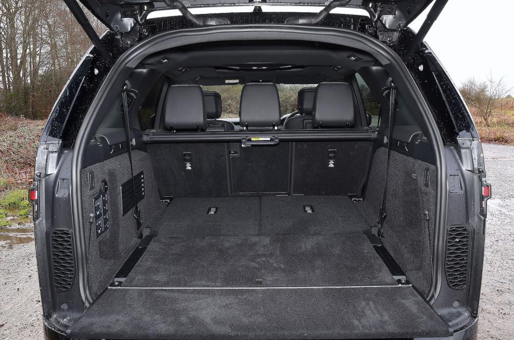 Land Rover Discovery boot open with seats down