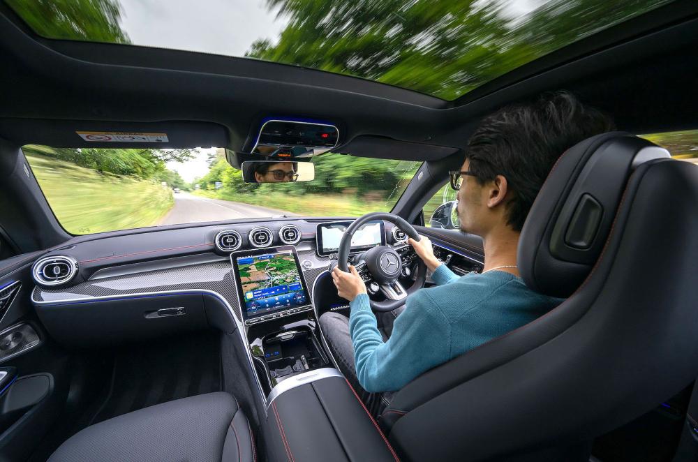 Lawrence Cheung test driving Mercedes CLE