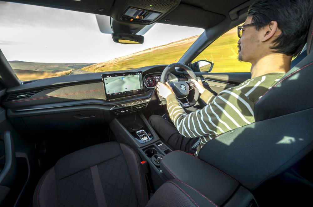 Lawrence Cheung test driving Skoda Octavia vRS