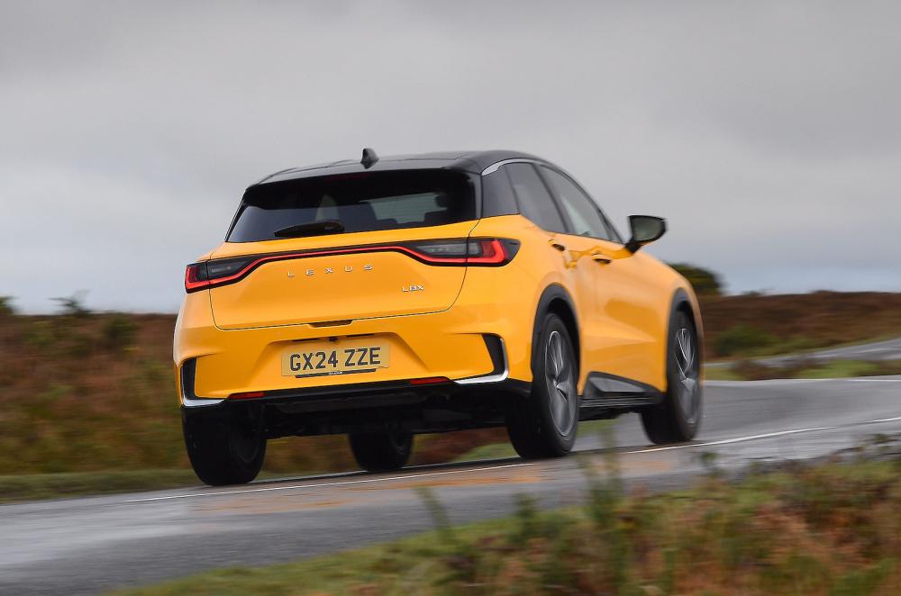 Lexus LBX rear right driving