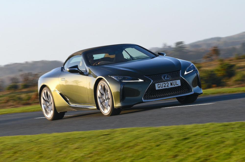 Lexus LC Convertible front right tracking