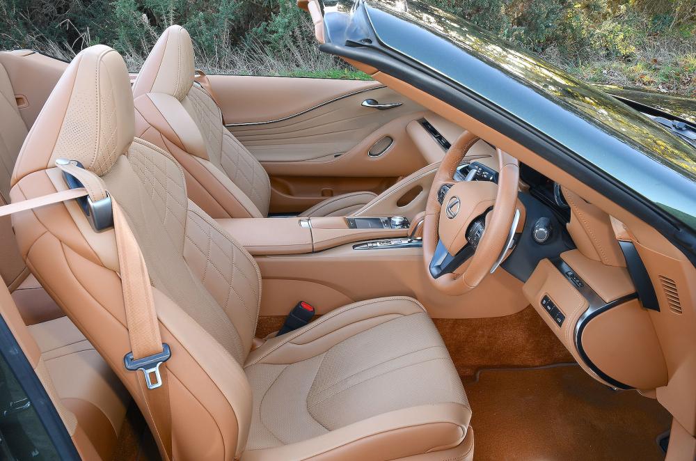 Lexus LC Convertible interior front seats