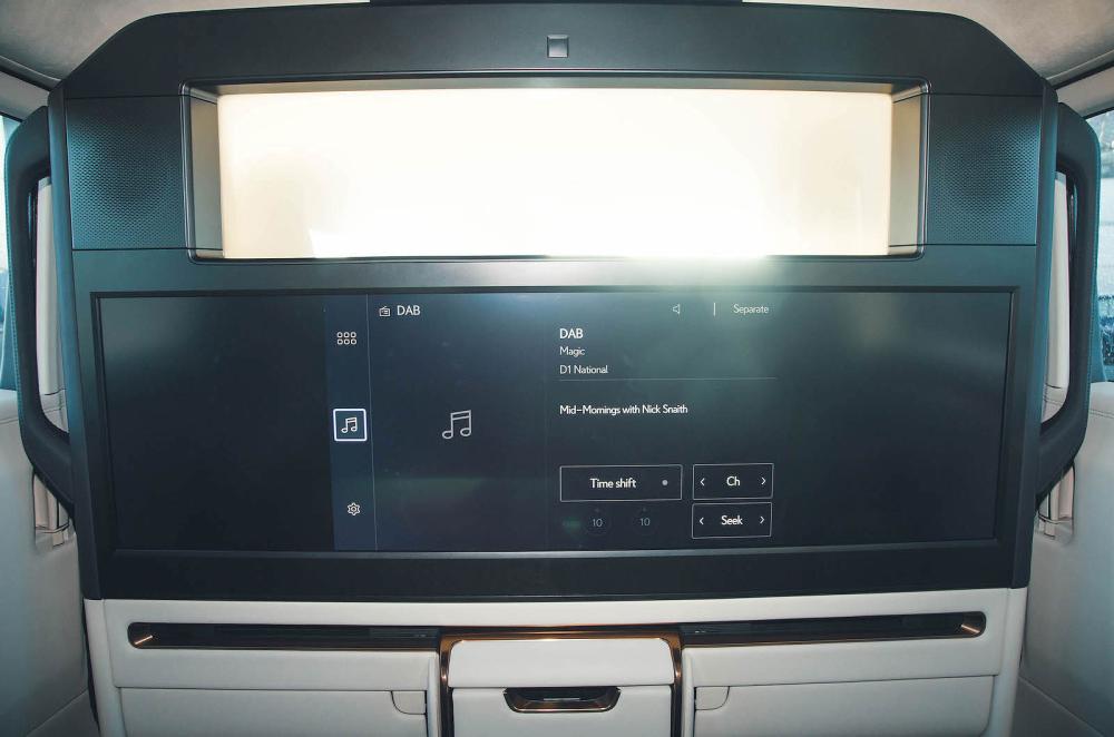 Lexus LM rear infotainment screen