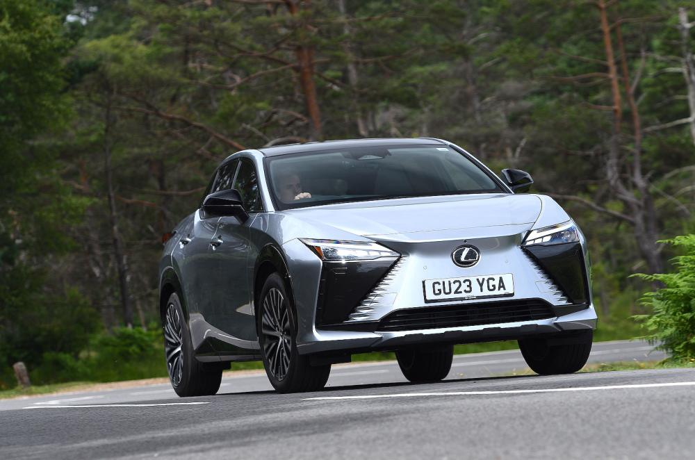 Lexus RZ front cornering