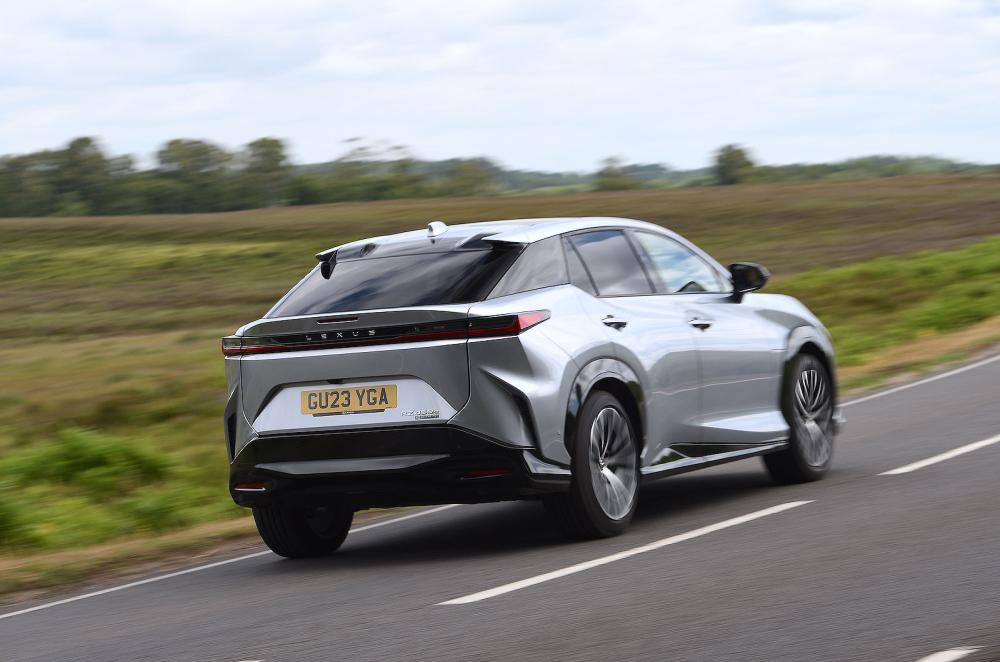 Lexus RZ rear right driving