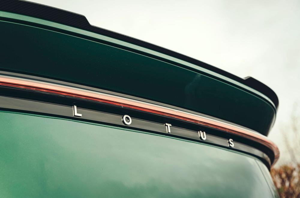 Green Lotus Eletre rear badge detail