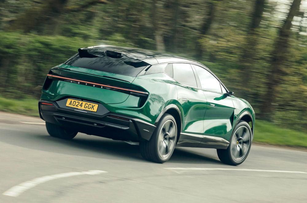 Green Lotus Eletre rear cornering