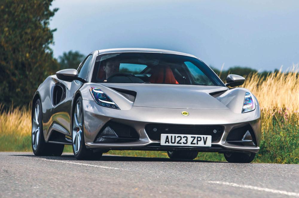 Lotus Emira front right driving