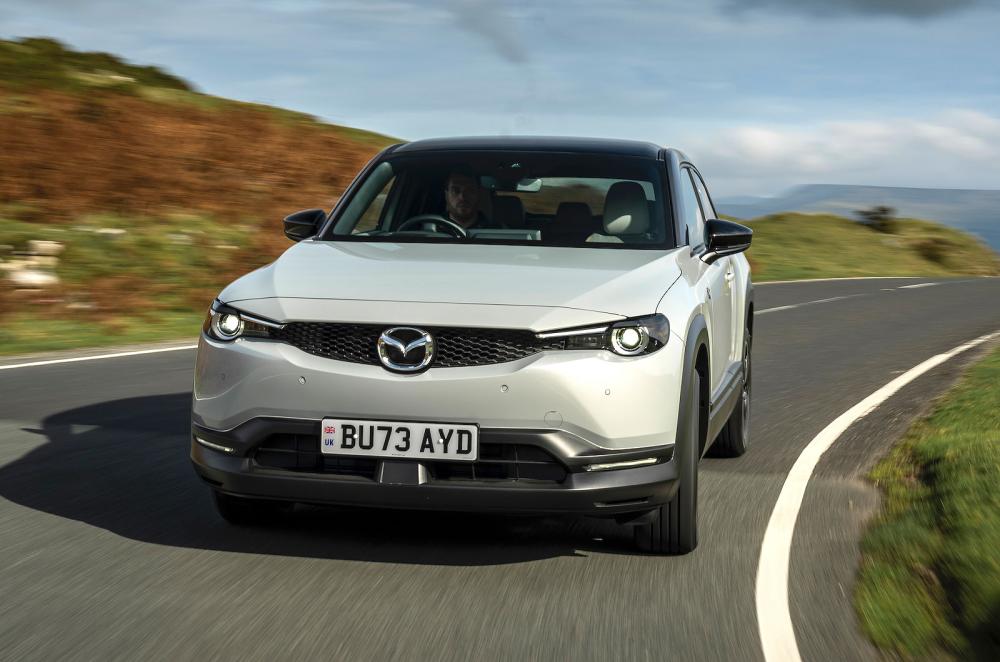 Mazda MX-30 R-EV front cornering